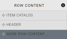 Donation Element option in the Choose Row window