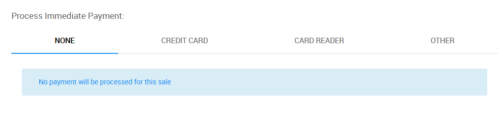Process Immediate Payment Menu