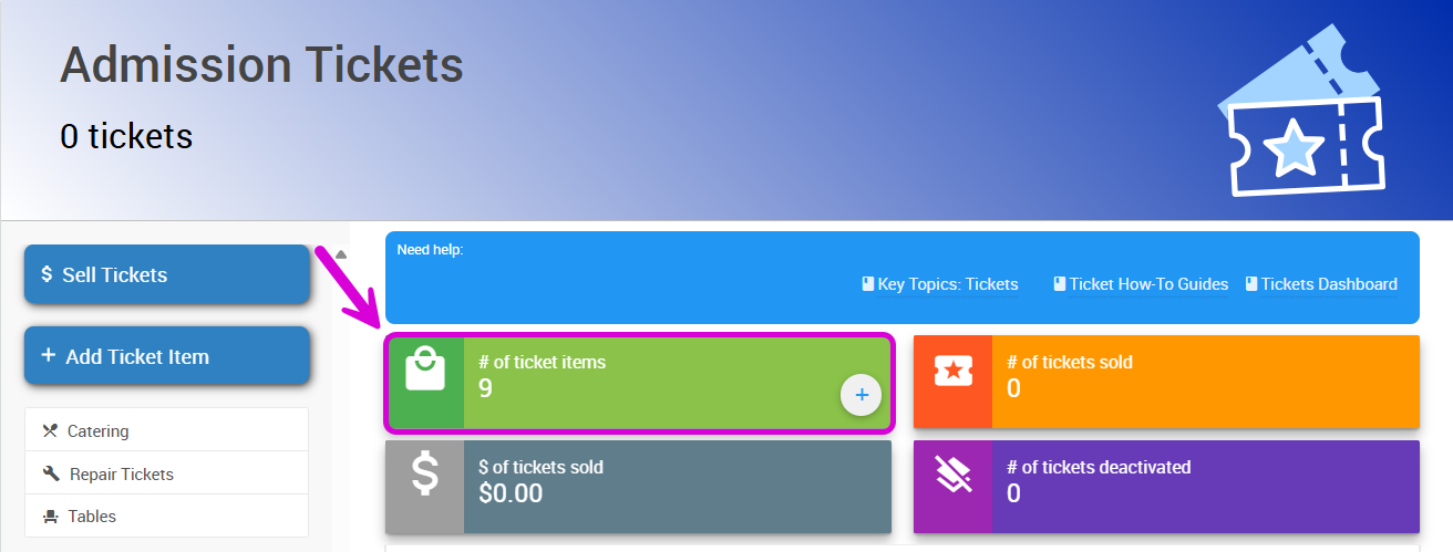 Tickets Block