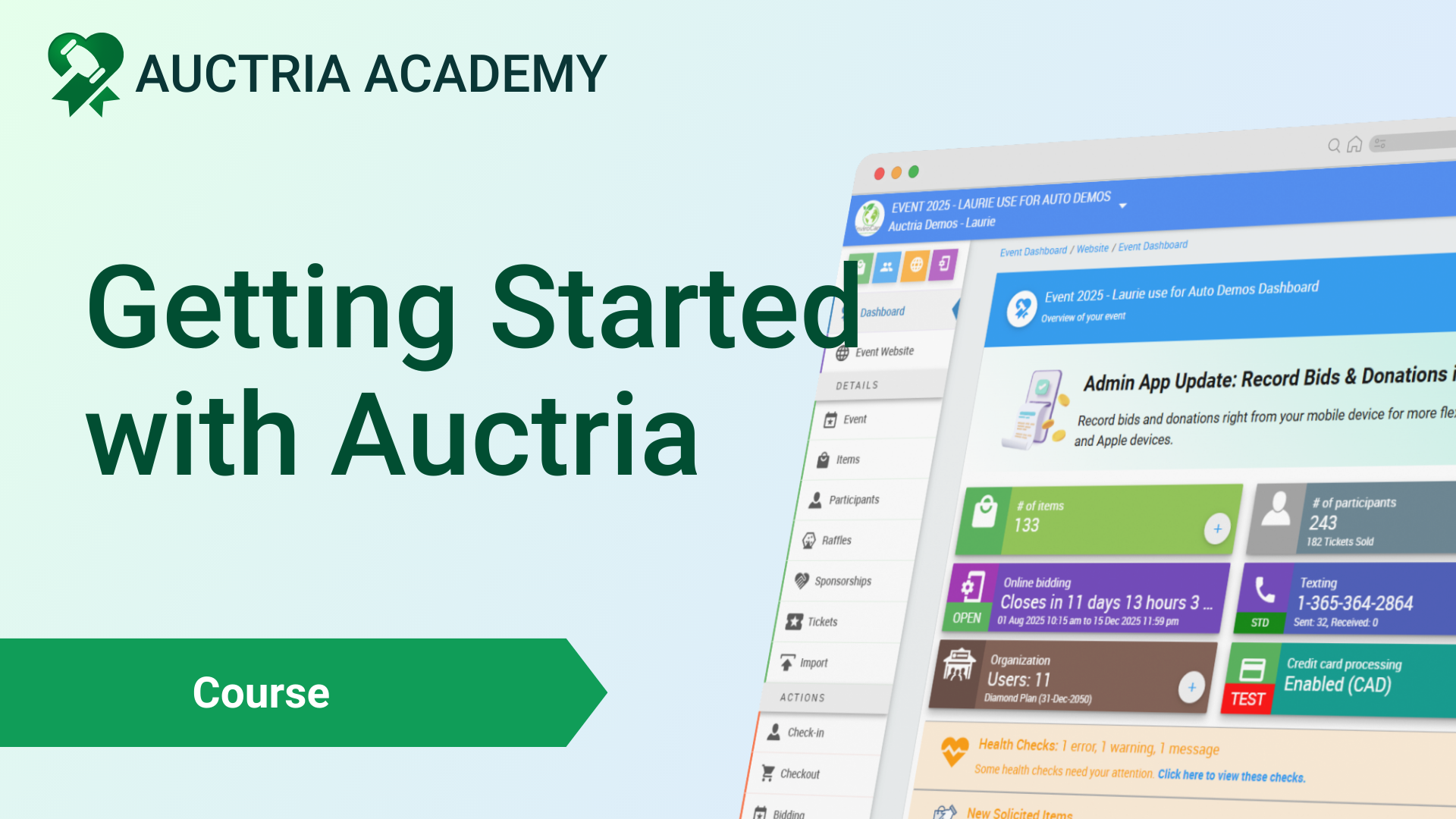 Get Started with Auctria