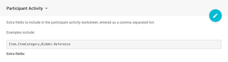 Participant Activity Fields option in Export Settings