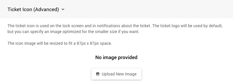 Ticket Icon option