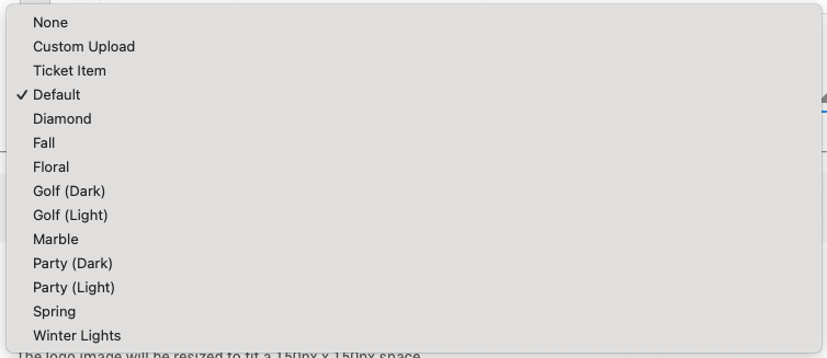 Ticket Image options